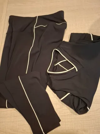 Conjunto Oysho Top y Leggings Negro