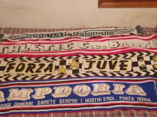 Lote Bufandas Fútbol Athletic, Juve, Sampdoria
