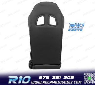 ASIENTO DEPORTIVO SEMI BAQUET UNIVERSAL LOOK SPARCO CUERO NE