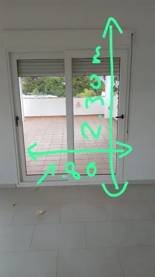 Puerta corredera de cristal