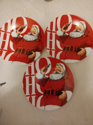 3 Piatti Coca Cola Babbo Natale Natale