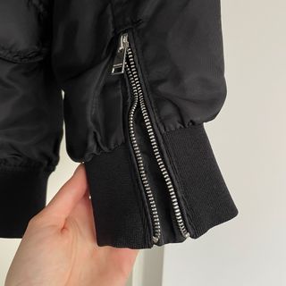 Black Oversized Bomber Jacket Pull&Bear s. 34 Xs