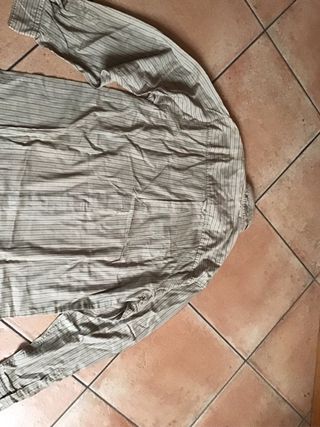 Camicia Carrera Uomo Beige Righe Marroni