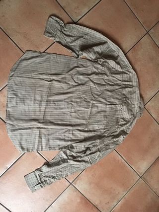 Camicia Carrera Uomo Beige Righe Marroni