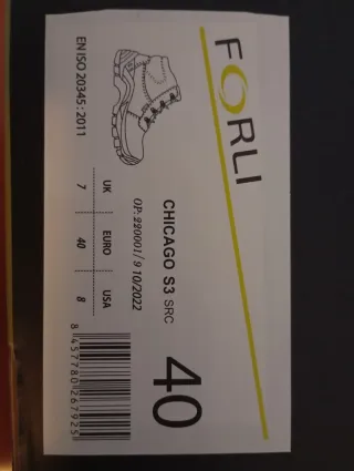 Zapatos de seguridad FORLI talla 40