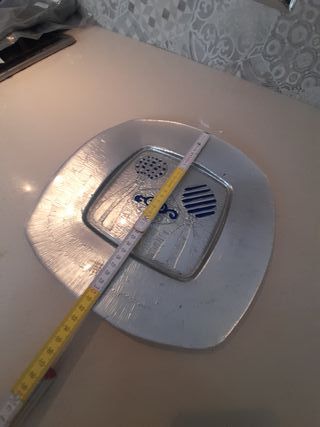 Piatto in vetro decorato