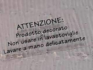 Piatto in vetro decorato