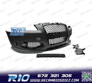 PARAGOLPES DELANTERO AUDI A3 8P 04-08 LOOK RS3 NEGRO + NIEBL