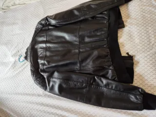 Chaqueta Biker Piel Zara Talla M