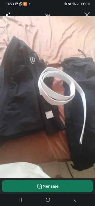 Kimono Jiu Jitsu Negro Talla Pequeña