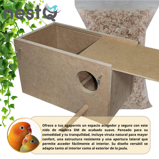 Nido para Agapornis Madera - 22Cm