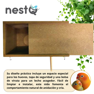 Nido para Agapornis Madera - 22Cm