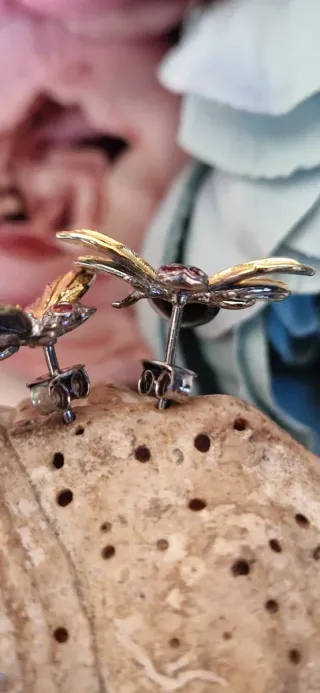 Pendientes colección mosca joya autor