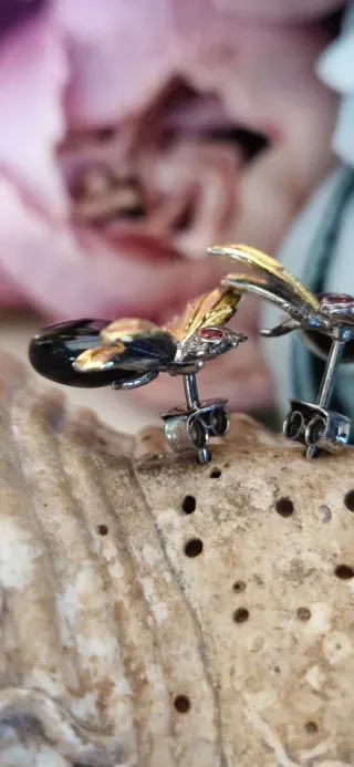 Pendientes colección mosca joya autor