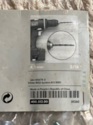 5 Tiradores Ikea Kosing Metal Plateado