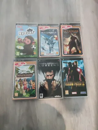 Lote 6 Juegos PSP: God of War, Iron Man 2, EyePet