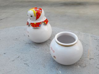 Set contenitori ceramica cipolle aglio