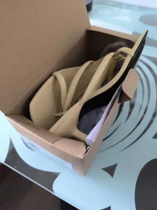 Sandalias Mango Talla 38 Beige Nuevas