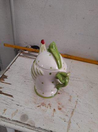 Teiera gallina bianca e verde