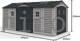 Caseta PVC Apex Pro Plus 246x476x234 cm - Duramax