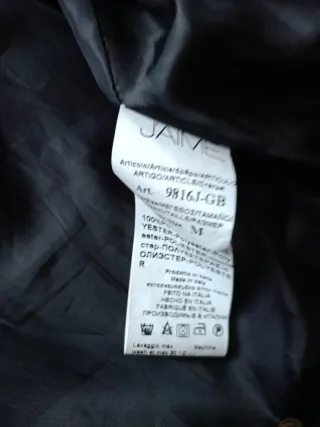 Giubbino ecopelle nero, rosso, bianco Tg M