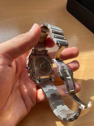 Seiko Mod Santos Date Oro y Plata