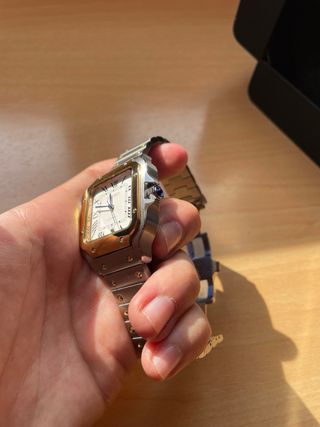 Seiko Mod Santos Date Oro y Plata