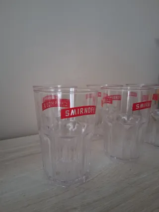 Set 6 Bicchieri Smirnoff Plastica Riutilizzabili