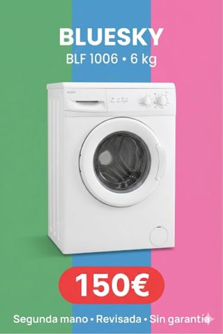 lavadora 6kg segunda mano AA bluesky