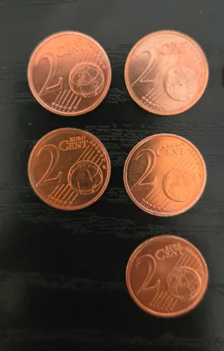 Set Monete 2 Centesimi Euro Francia 1999