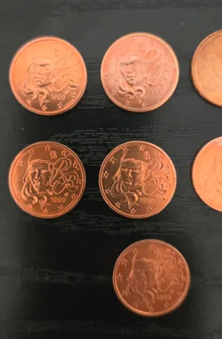Set Monete 2 Centesimi Euro Francia 1999