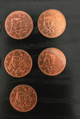 Set Monete 2 Centesimi Euro Francia 1999
