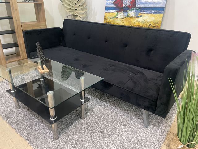 Sofá Cama Moderno con Brazos y Respaldo Acolchado