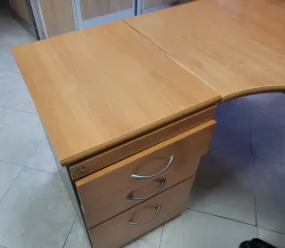 Mostrador recepción madera salón/oficina