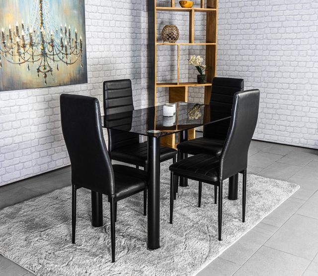 ENVIO GRATIS Conjunto de mesa con 4 sillas negro