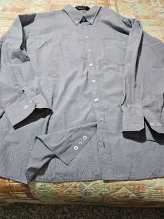 Camisa Hombre Talla 5XL Azul y Blanco