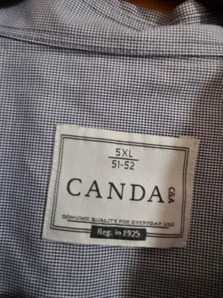 Camisa Hombre Talla 5XL Azul y Blanco