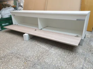 Mueble Comedor Blanco y Madera