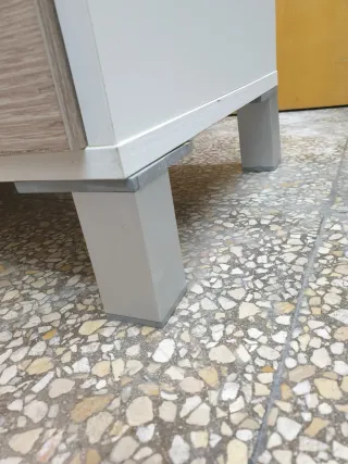 Mueble Comedor Blanco y Madera