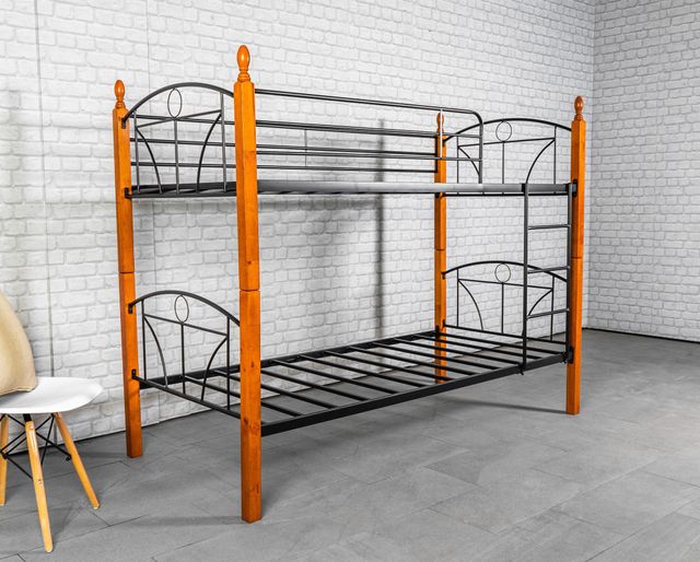 Litera singular de forja y madera