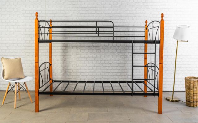 Litera singular de forja y madera