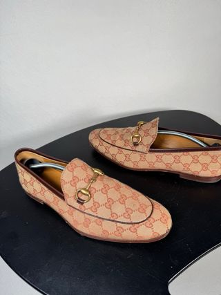 Mocasines Gucci Jordaan Monograma Horsebit