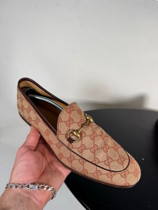 Mocasines Gucci Jordaan Monograma Horsebit