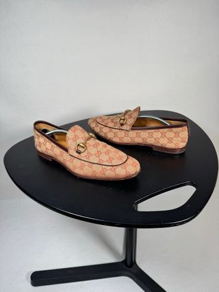 Mocasines Gucci Jordaan Monograma Horsebit