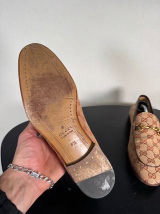 Mocasines Gucci Jordaan Monograma Horsebit
