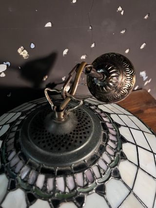 2 Lampade Tiffany in Vetro Multicolore