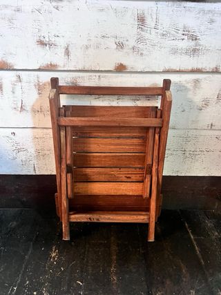 Silla plegable de madera