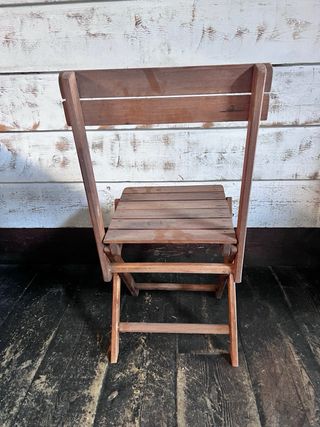 Silla plegable de madera