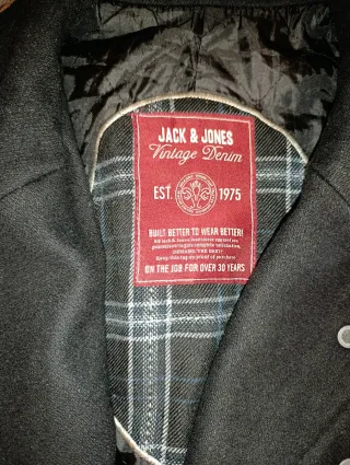 Cappotto Jack & Jones Uomo Nero Taglia 48