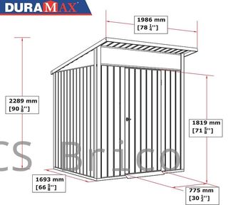 Caseta Metálica Palladium 196x198x228 cm - Duramax
